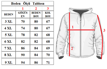 Büyük Beden Baharlık Kapşonlu Sweatshirt 80020 Marine - 3