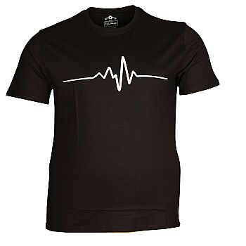 Büyük Beden Bisiklet Yaka T-shirt 75094 Lacivert - 1