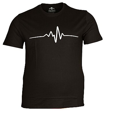 Büyük Beden Bisiklet Yaka T-shirt 75094 Siyah - 