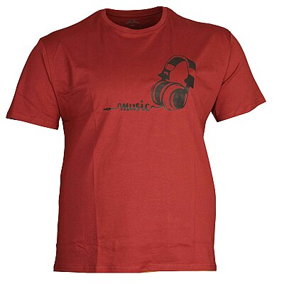 Büyük Beden Bisiklet Yaka T-shirt 75093 Bordo - 1