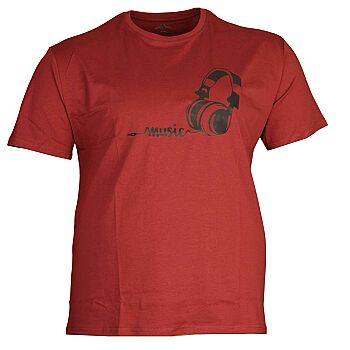Büyük Beden Bisiklet Yaka T-shirt 75093 Bordo - 1