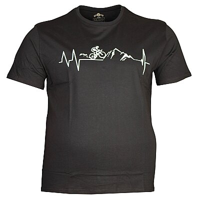 Büyük Beden Bisiklet Yaka T-shirt 75092 Lacivert - 