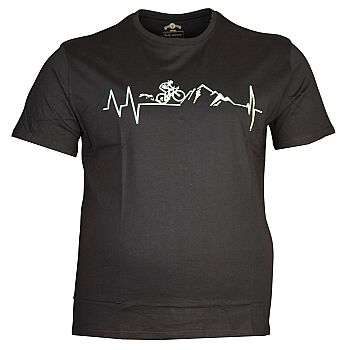 Büyük Beden Bisiklet Yaka T-shirt 75092 Lacivert - 1