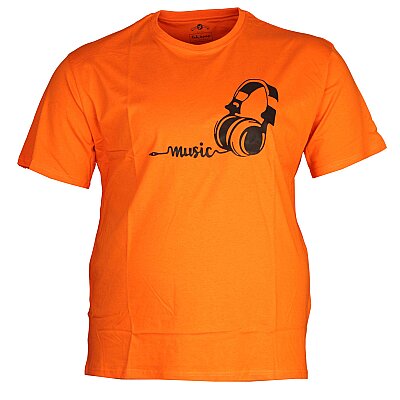Büyük Beden Bisiklet Yaka T-shirt 75093 Oranj - 