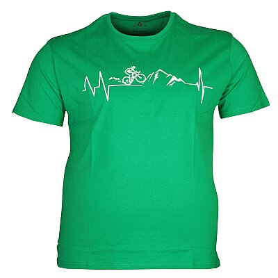 Büyük Beden Bisiklet Yaka T-shirt 75092 Yeşil - 