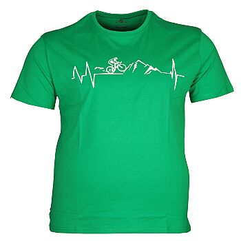 Büyük Beden Bisiklet Yaka T-shirt 75092 Yeşil - 1