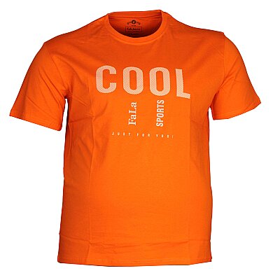 Büyük Beden Bisiklet Yaka T-shirt 75097 Oranj - 