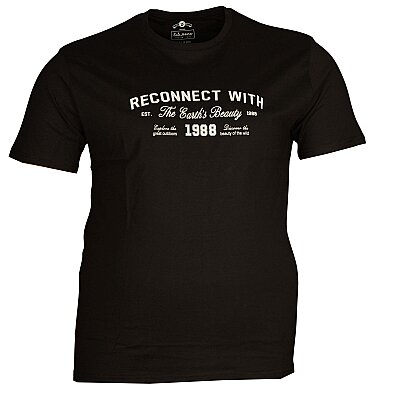 Büyük Beden Bisiklet Yaka T-shirt 75098 Siyah - 