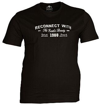 Büyük Beden Bisiklet Yaka T-shirt 75098 Siyah - 1