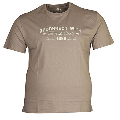 Büyük Beden Bisiklet Yaka T-shirt 75098 Boyalı Gri - 1