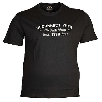 Büyük Beden Bisiklet Yaka T-shirt 75098 Lacivert - 1