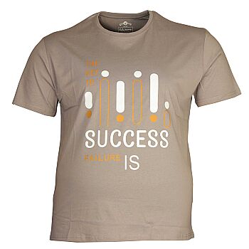Büyük Beden Bisiklet Yaka T-shirt 75095 Boyalı Gri - 1