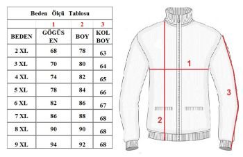 Büyük Beden Fermuarlı Triko Mont Kahverengi 96065