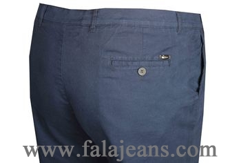 Büyük Beden Keten Pantolon 97173 Lacivert - 3