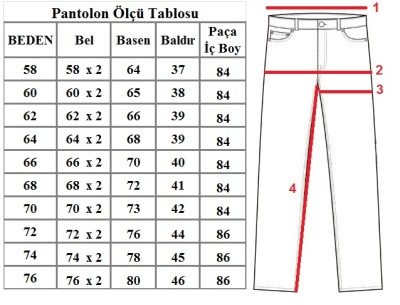 Büyük Beden Keten Pantolon 97173 Lacivert - 4