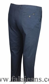 Büyük Beden Keten Pantolon 97173 Lacivert - 1