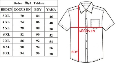 Büyük Beden Kısa Kol Kareli Gömlek 51057 Bordo - Thumbnail