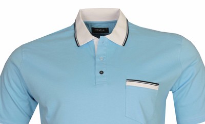 Büyük Beden Polo Yk Lakos T-Shirt 76101 Mavi - 2