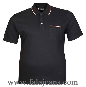 Büyük Beden Polo Yk Lakos T-Shirt 76101 Lacivert - 1
