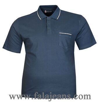 Büyük Beden Polo Yk Lakos T-Shirt 76101 Marine