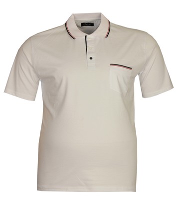  - Büyük Beden Polo Yk Lakos T-Shirt 76101 Beyaz