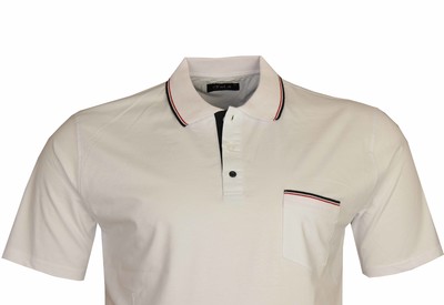 Büyük Beden Polo Yk Lakos T-Shirt 76101 Beyaz - 2