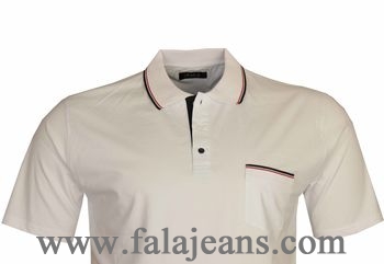 Büyük Beden Polo Yk Lakos T-Shirt 76101 Beyaz - 2