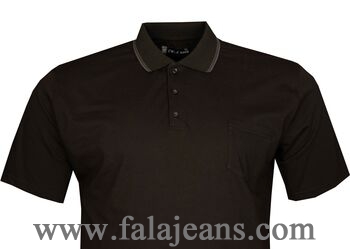 Büyük Beden Polo Yk Penye T-Shirt 76102 Siyah