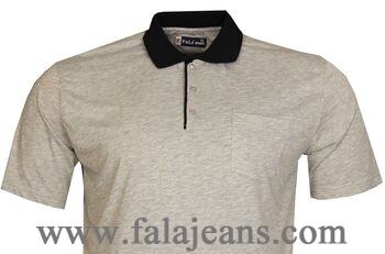 Büyük Beden Polo Yk Penye T-Shirt 76102 Gri - 2