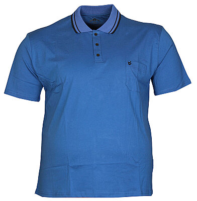 Büyük Beden Polo Yk.Penye Tişört 76120 Saks - 