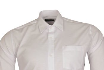 Büyük Beden Uzun Kollu Düz Gömlek 95390 Beyaz