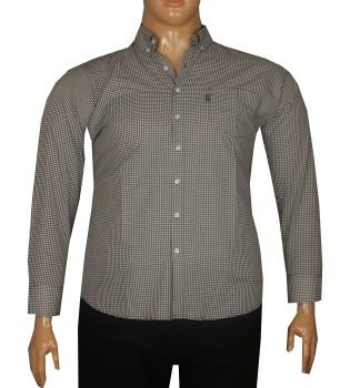 Büyük Beden Uzun Kollu Gömlek 95350 Siyah