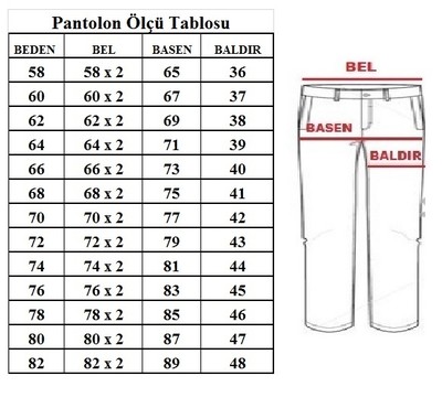 Büyük Beden Yan Cep Chino Pantolon 97166 Lacivert - 3